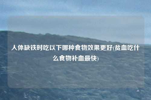 人体缺铁时吃以下哪种食物效果更好(贫血吃什么食物补血最快)
