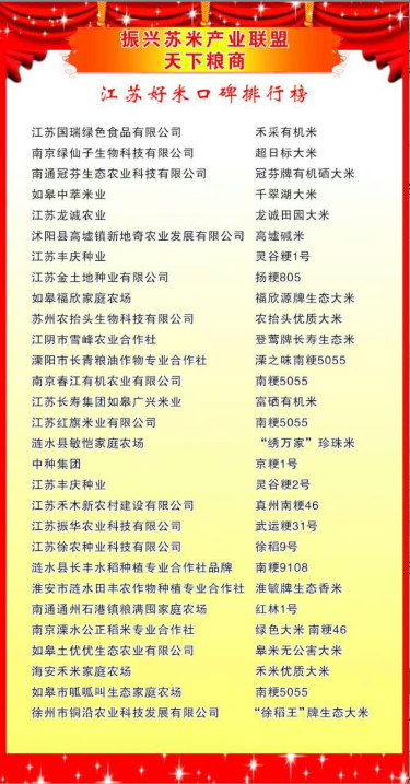 江苏省如皋市富硒大米