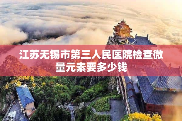 江苏无锡市第三人民医院检查微量元素要多少钱