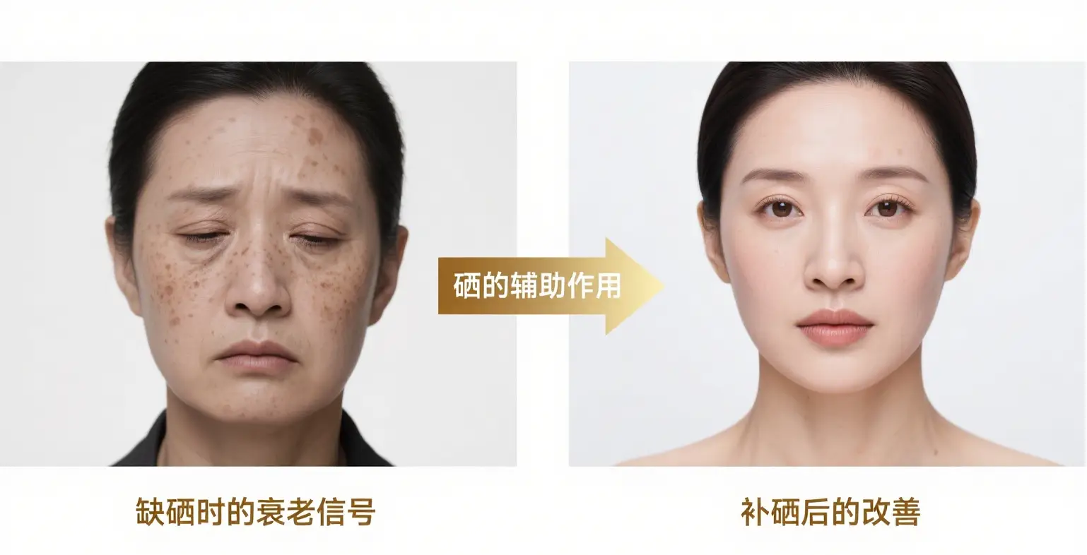 补硒皮肤好了